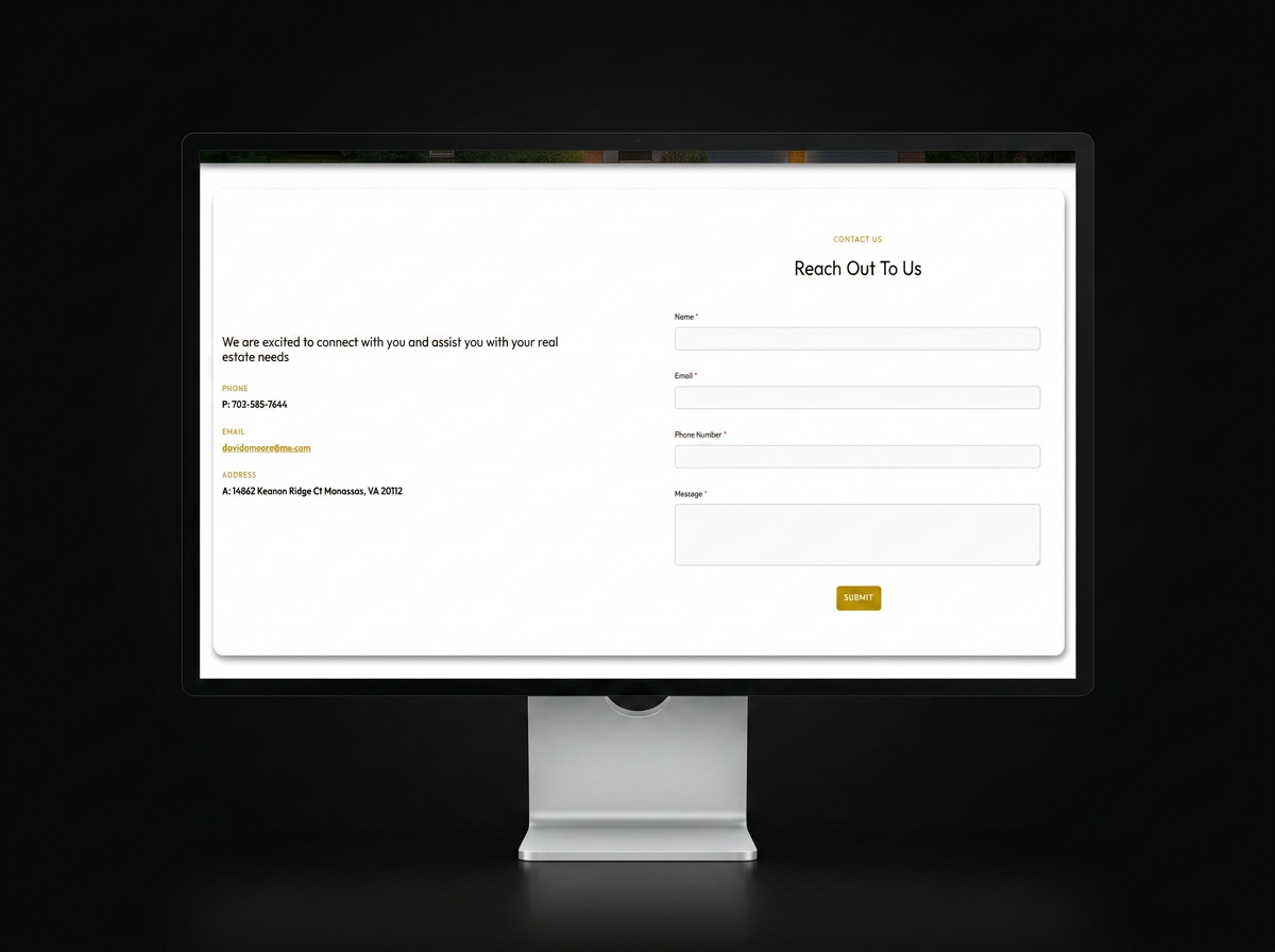 Contact and Lead Capture Forms on Every Page mockup